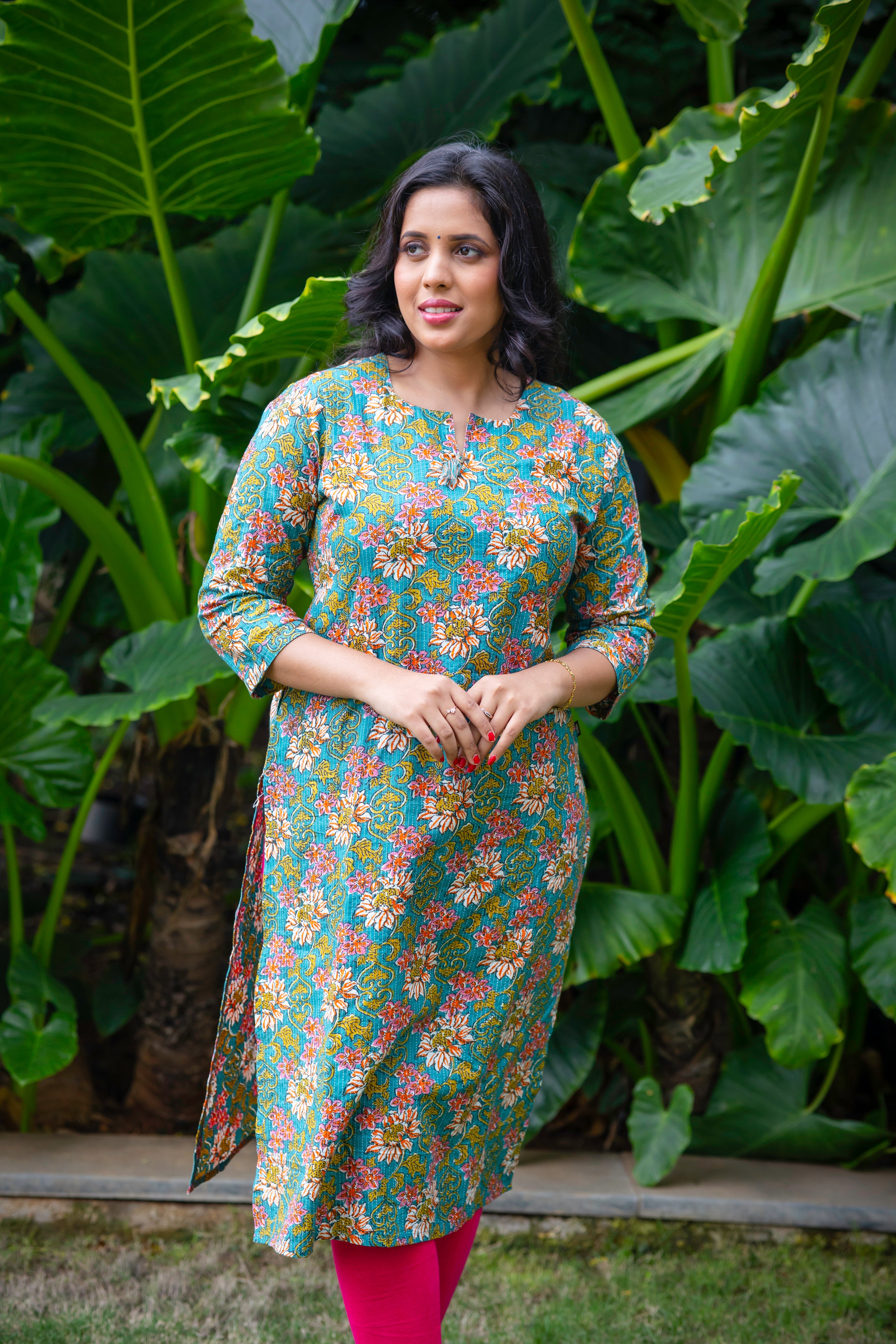 Floral Cotton Kurta