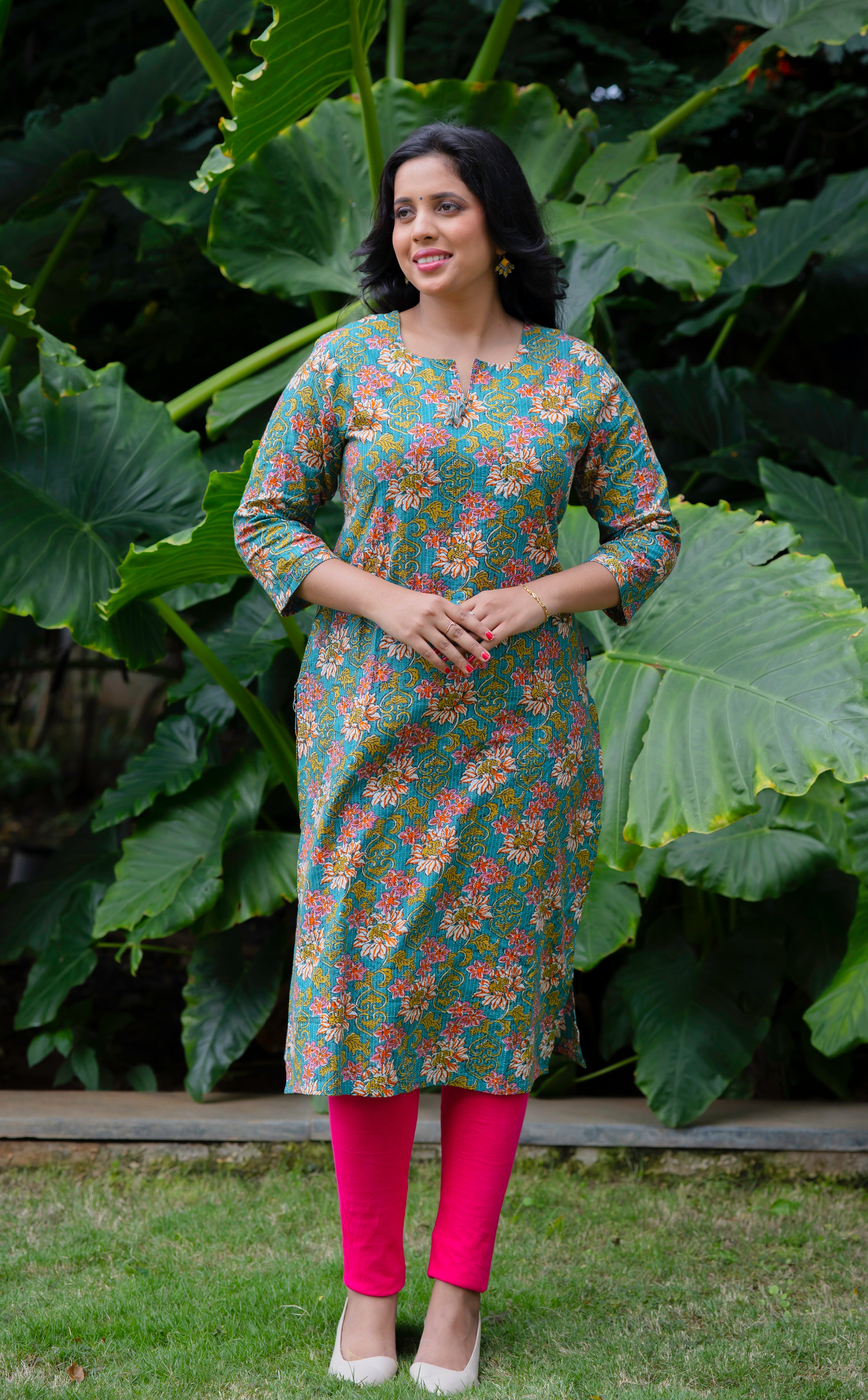 Floral Cotton Kurta