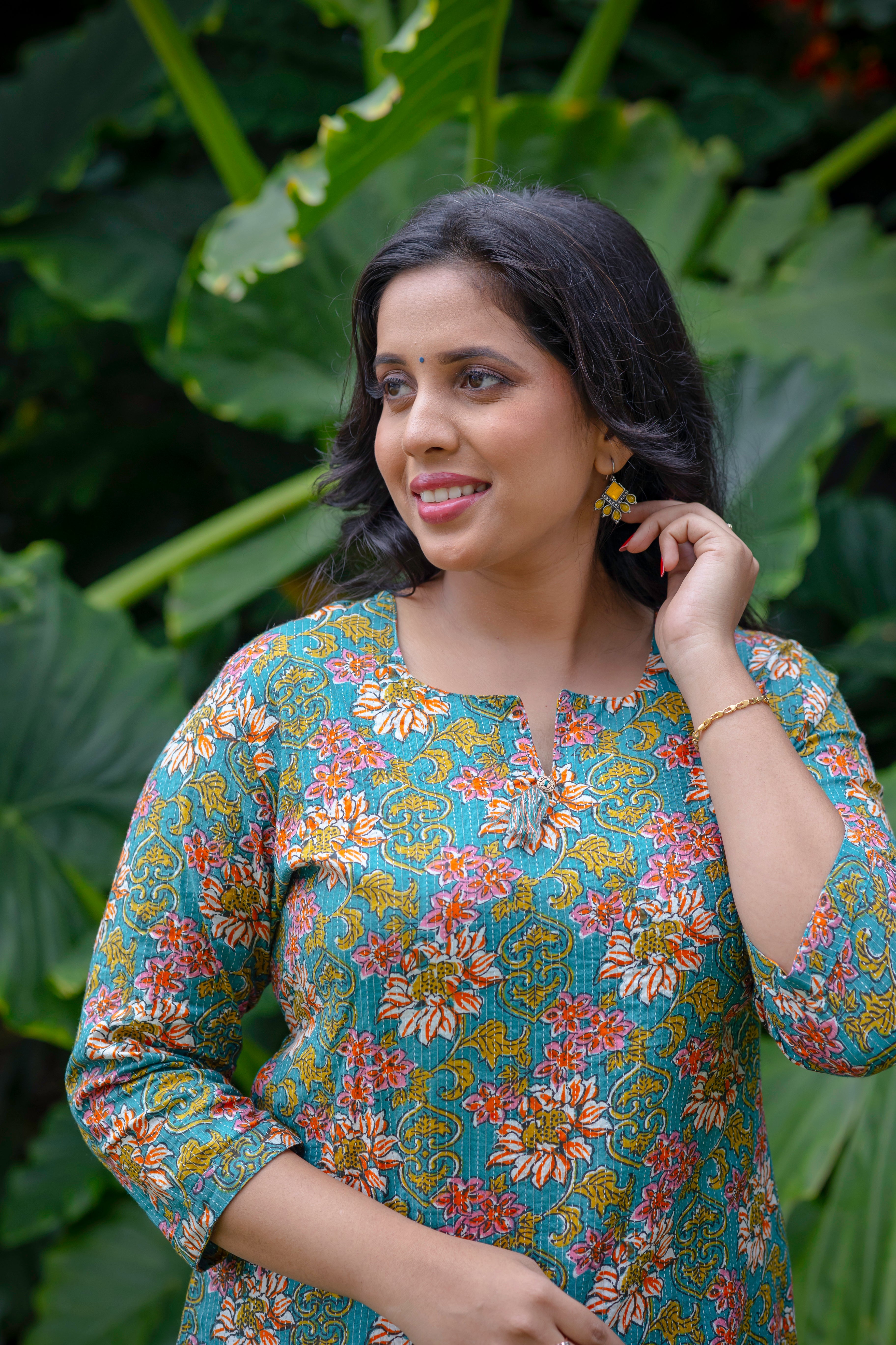 Floral Cotton Kurta